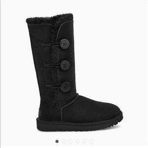 UGG Black Bailey Button Triplet Boot